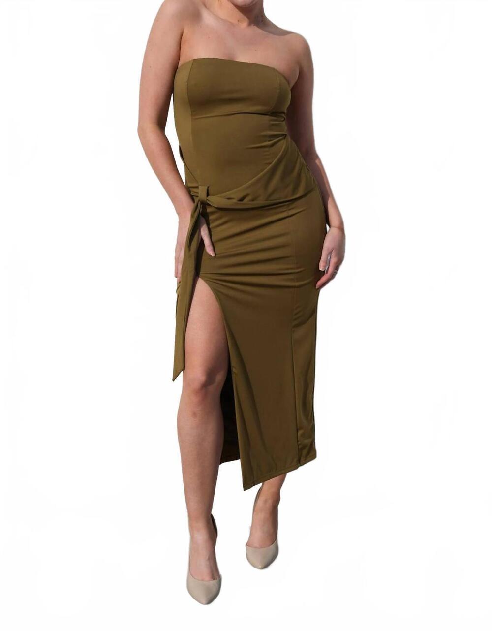 NEW SALTY deonn midi dress in olive